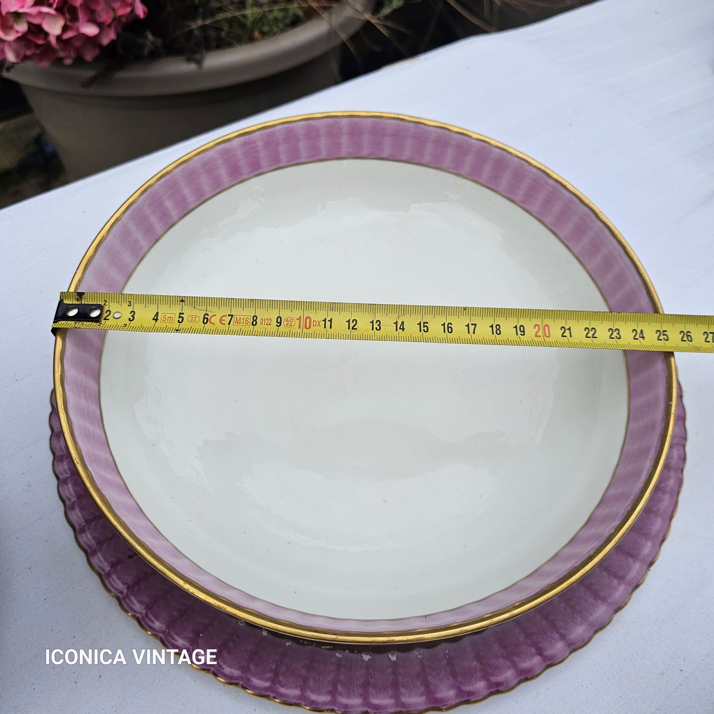 Vajilla Bernardaud ala rosa para 12