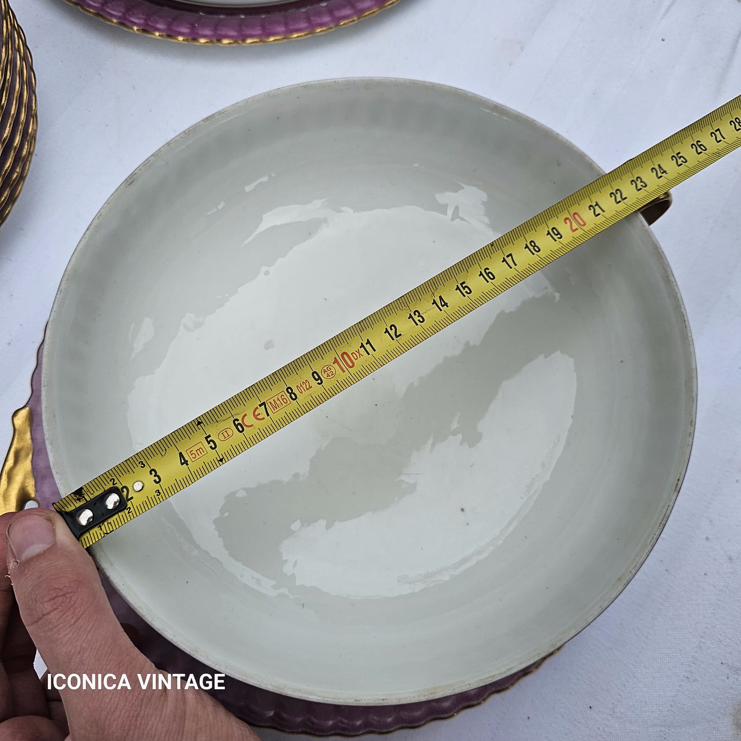 Vajilla Bernardaud ala rosa para 12