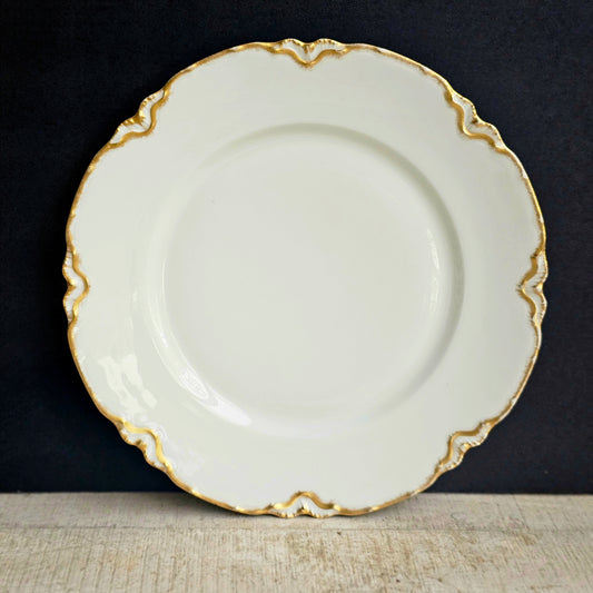 Platos Frank Haviland blanco oro relieve