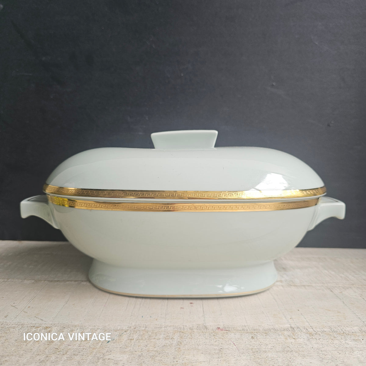 Sopera celadón de Haviland