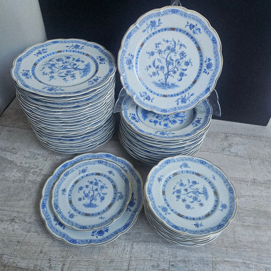 Vajilla Haviland , Árbol de la vida, para 12, azul