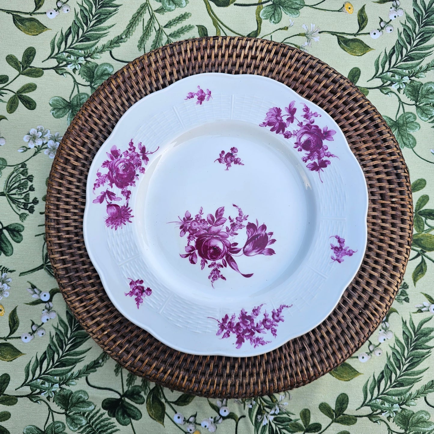 Vajilla Haviland fucsia para 12