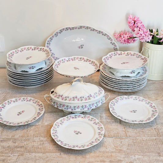 Vajilla de porcelana de Limoges petite fleurs