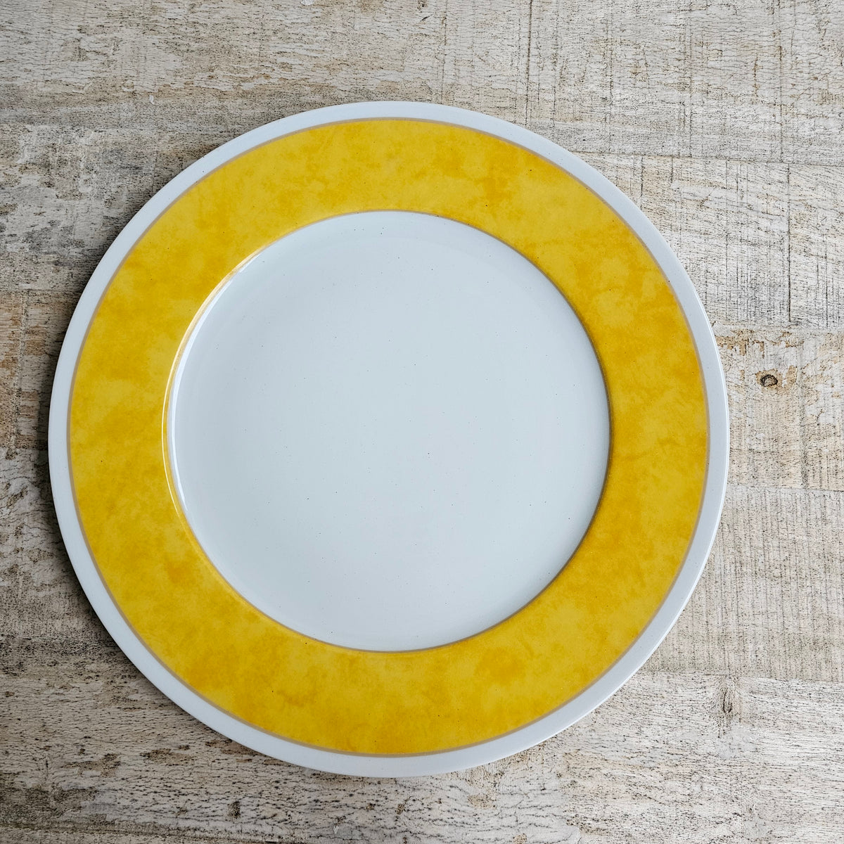 bajoplatos Haviland porcelana de limoges color amarillo y blanco