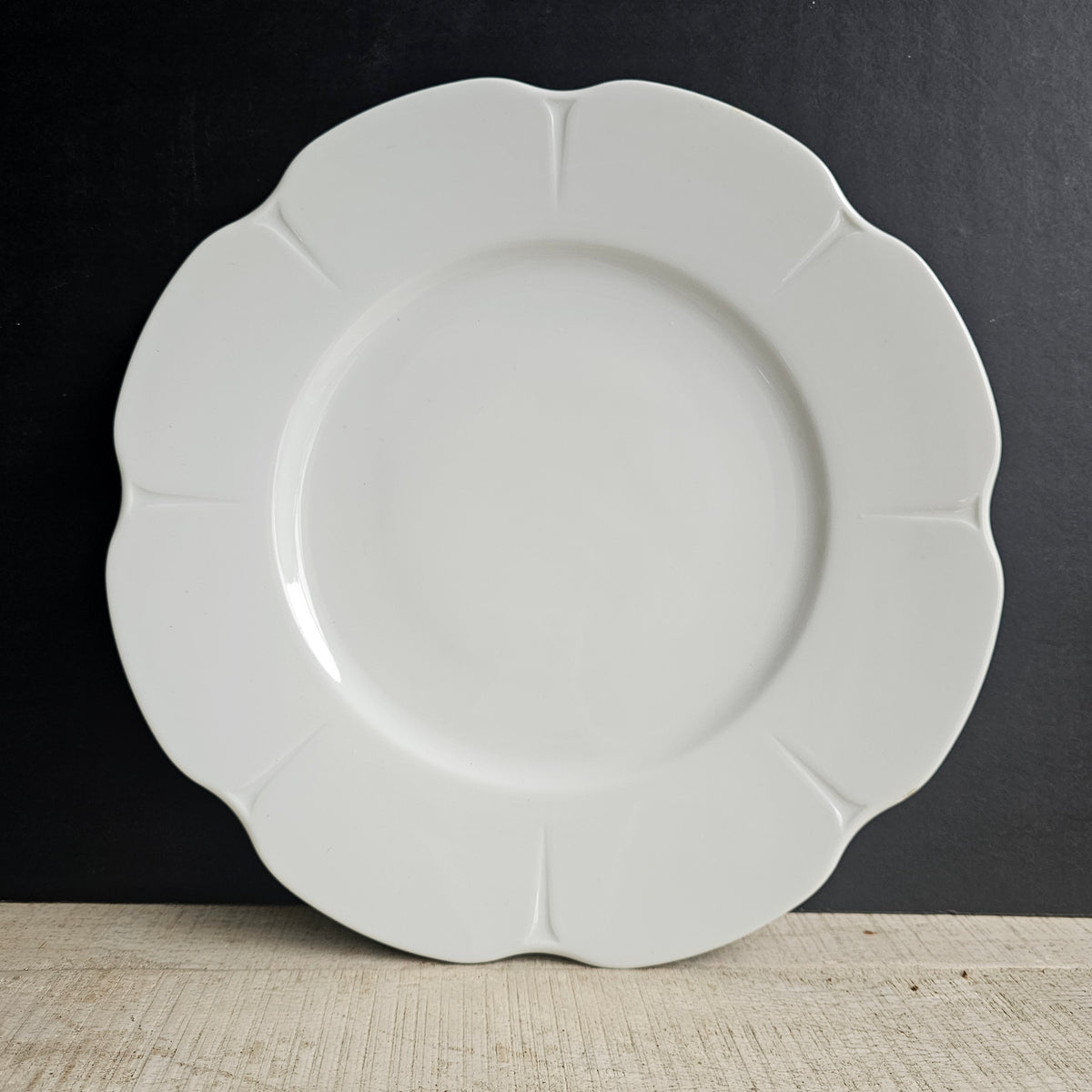 bajoplatos Royal Limoges porcelana forma de flor blancos