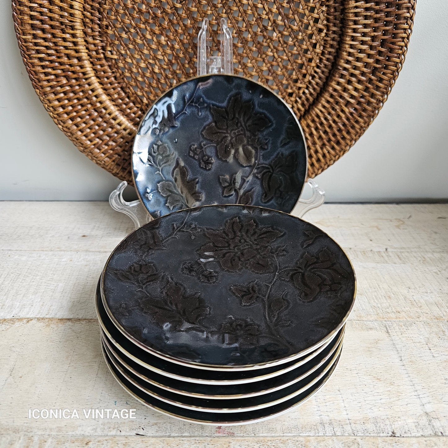 Platos de pan  Moonshadow de Jaune de Chrome