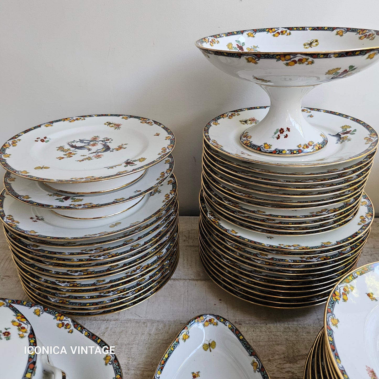 La vajilla de los pájaros en porcelana de Limoges