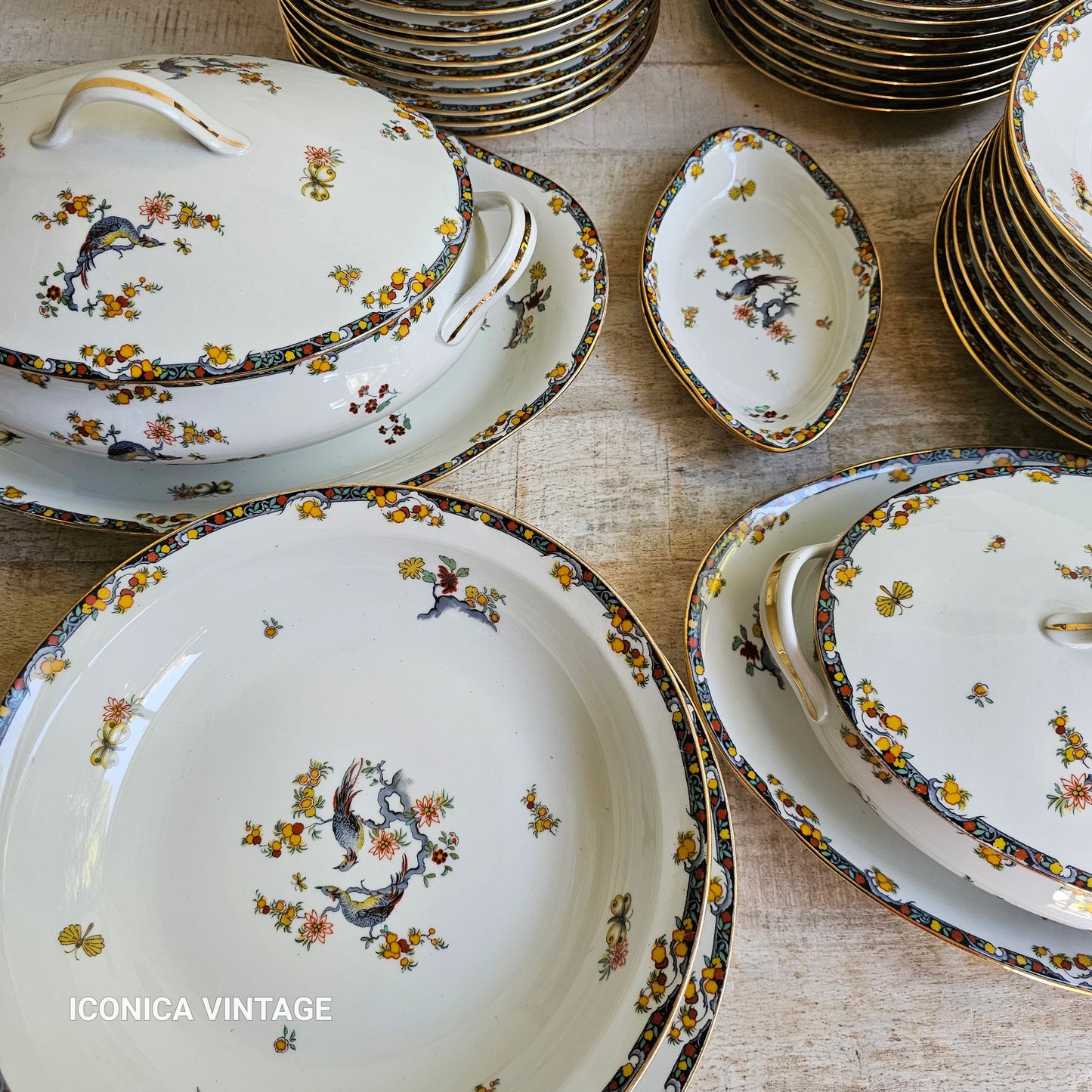 La vajilla de los pájaros en porcelana de Limoges