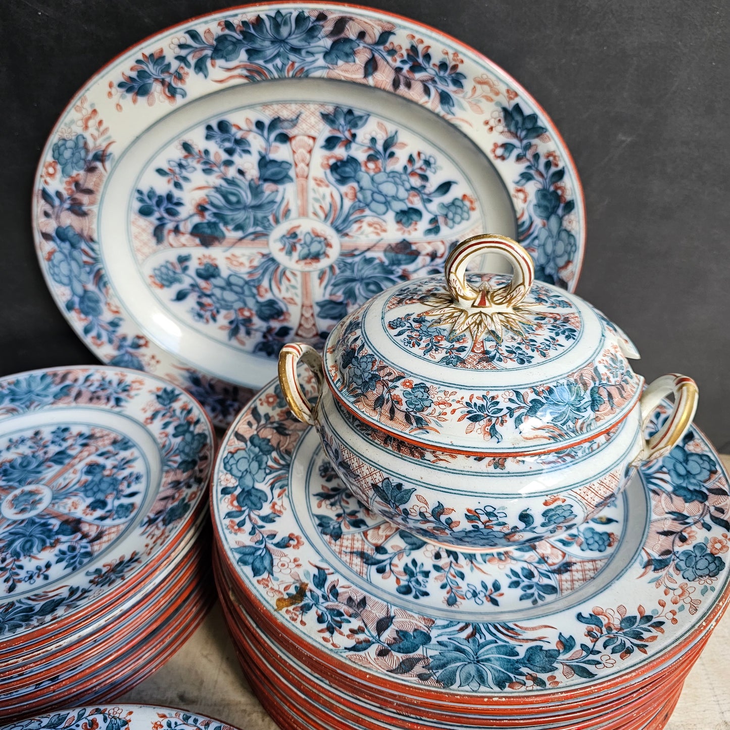 Vajilla azul y teja, Wedgwood NingPo
