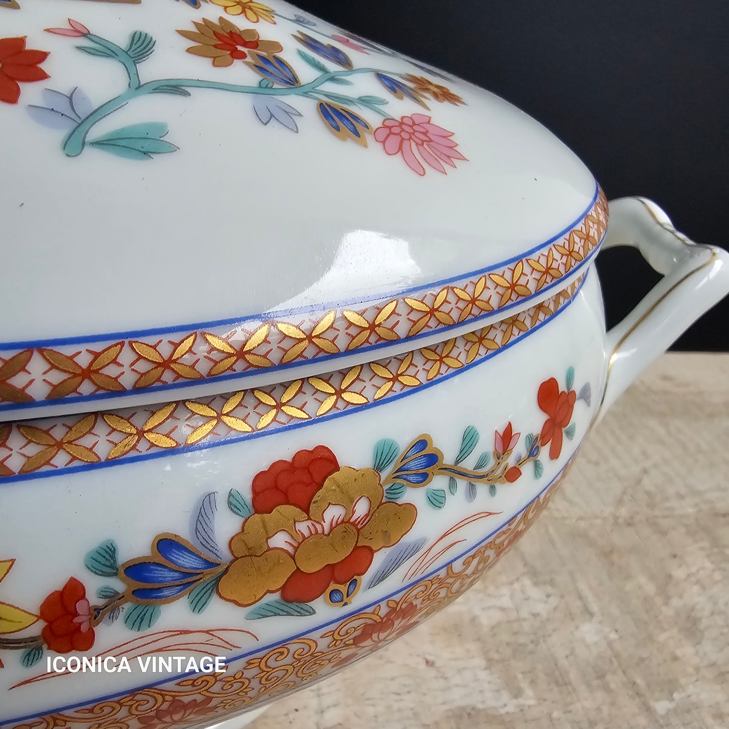 Vajilla de porcelana de Limoges, Bernardaud Pondichery para 12