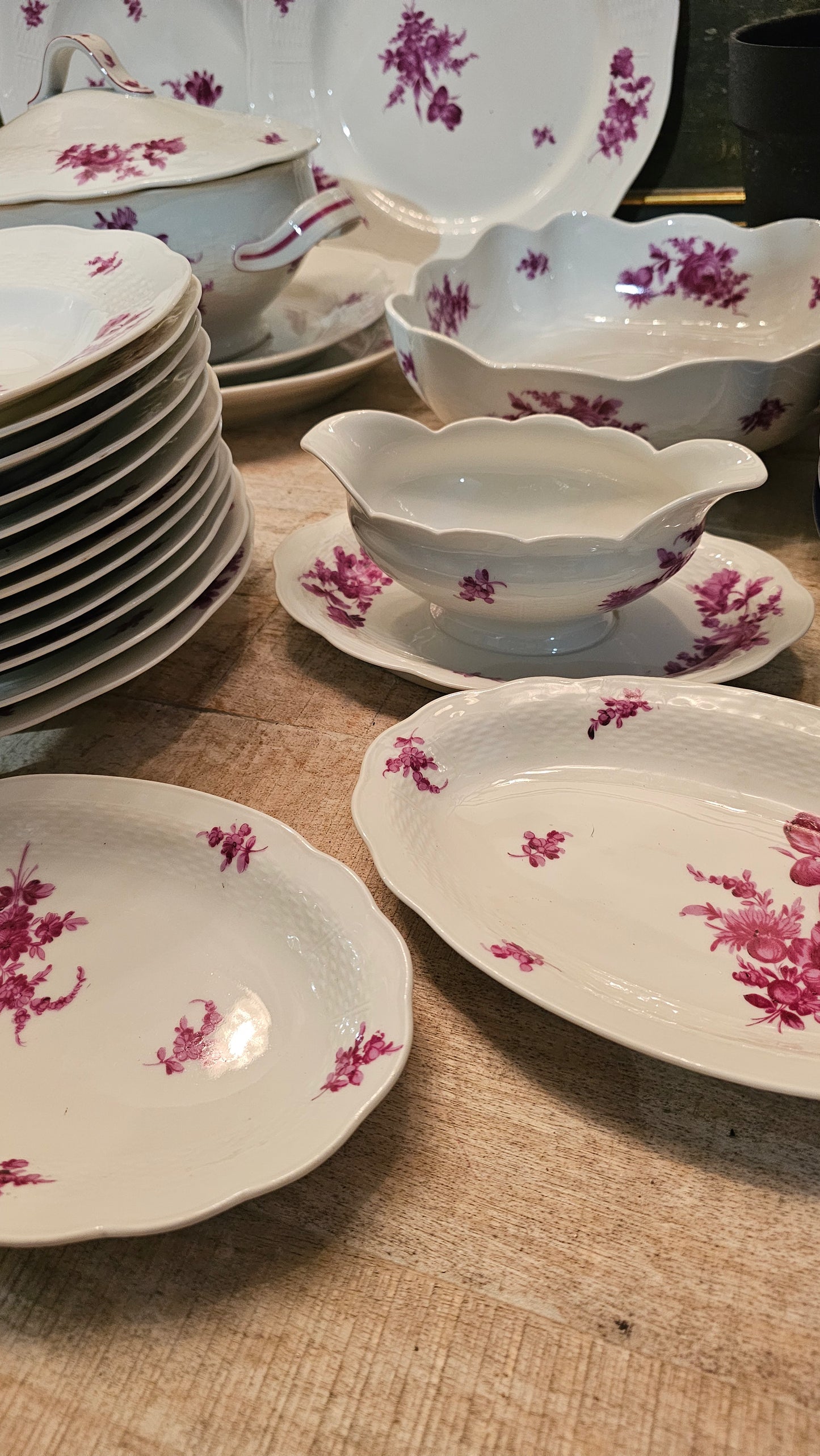 Vajilla Haviland fucsia para 12
