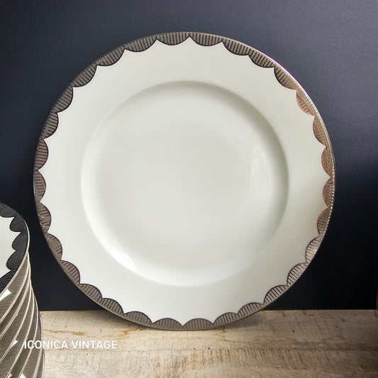 Vajilla festón plateado Lanternier art decó