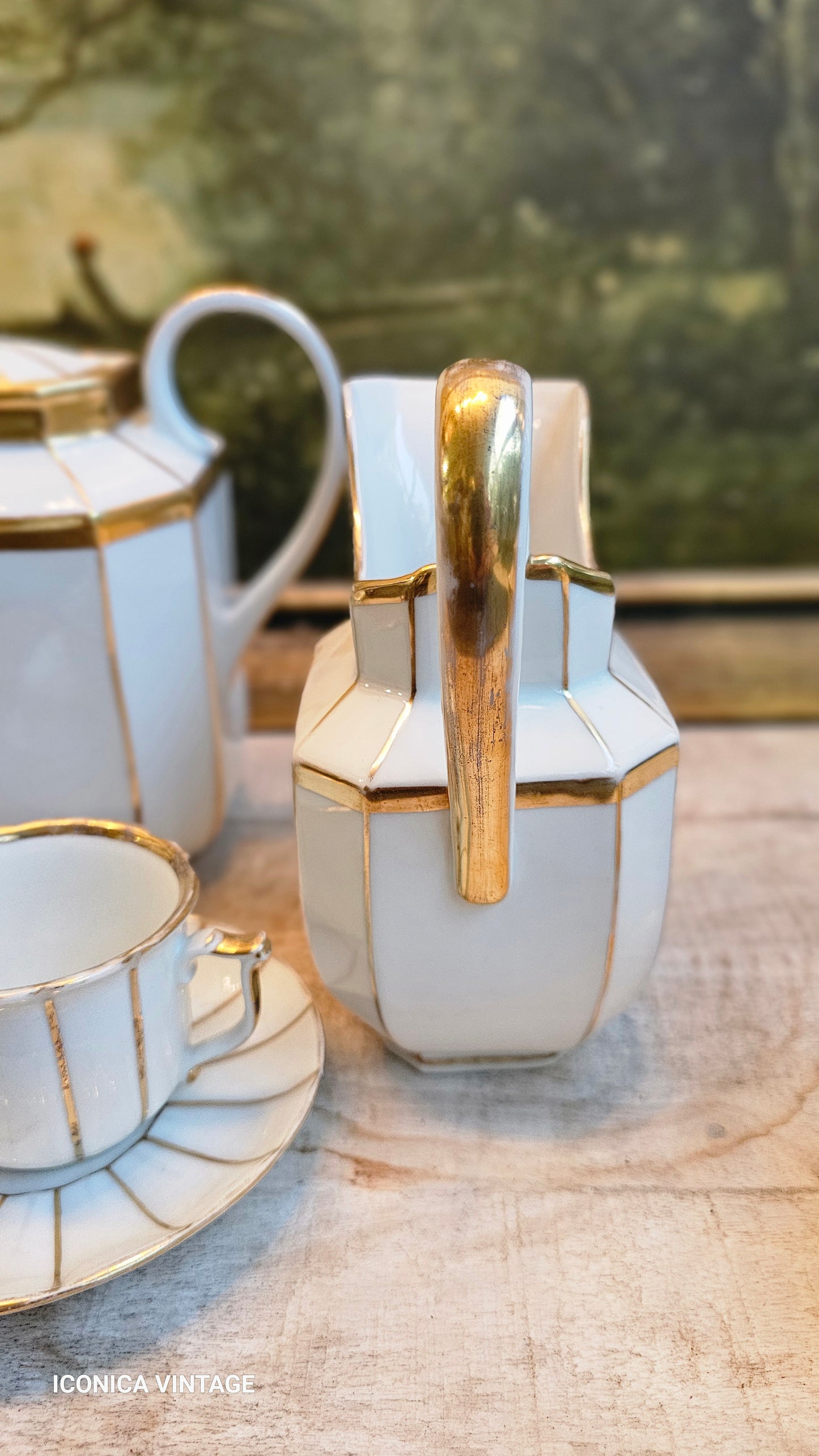 Juego de té y café de porcelana de Paris