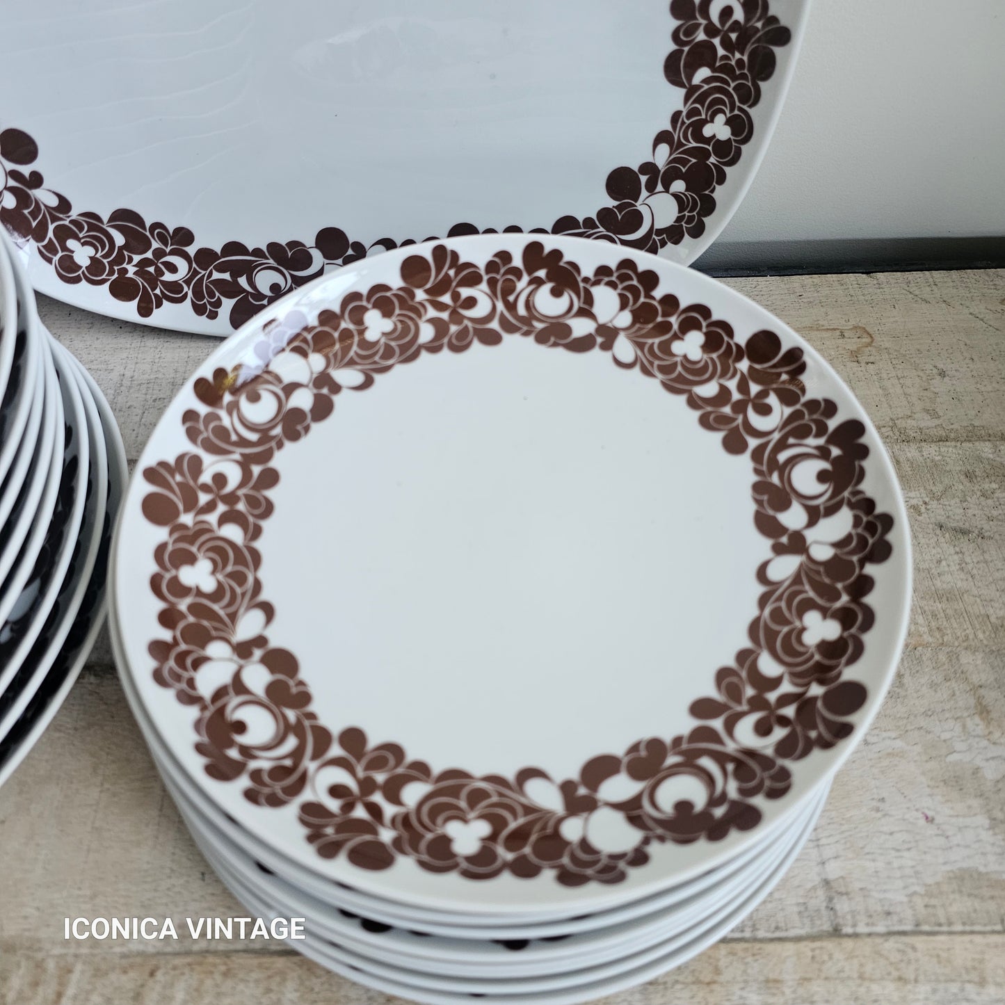 Vajilla Rosenthal gráfica, década de 1970