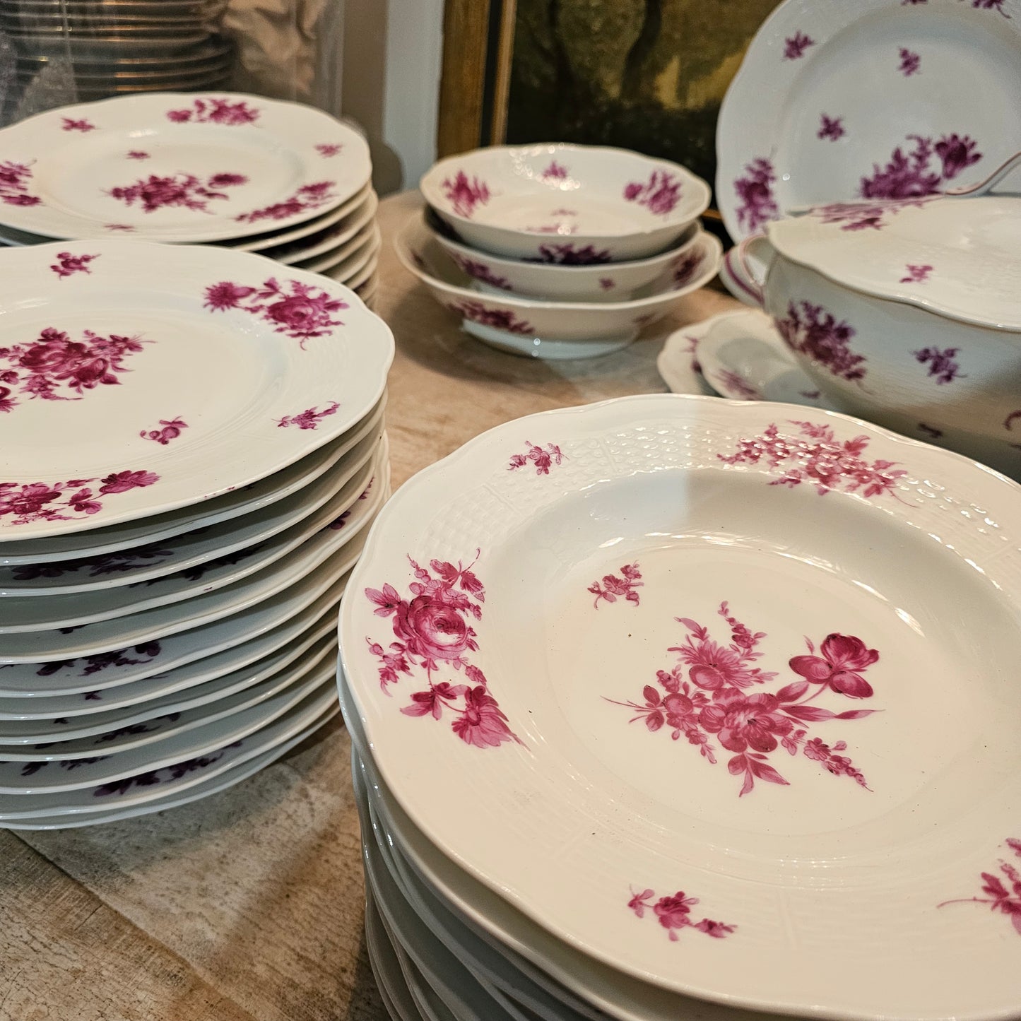 Vajilla Haviland fucsia para 12