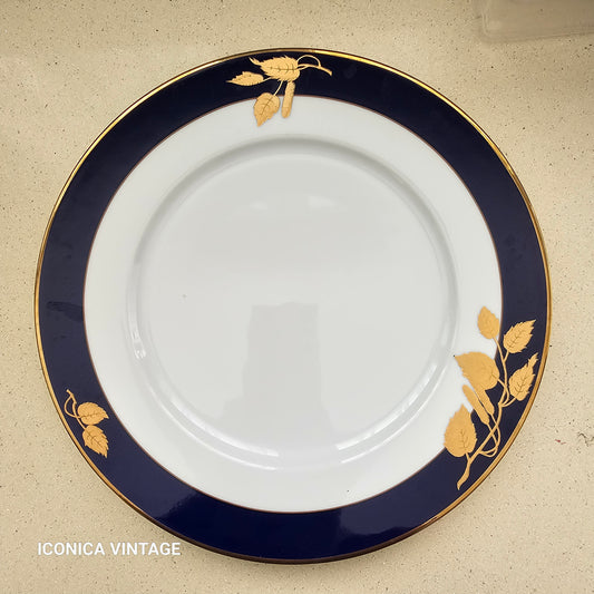 Vajilla classic, cobalto y oro