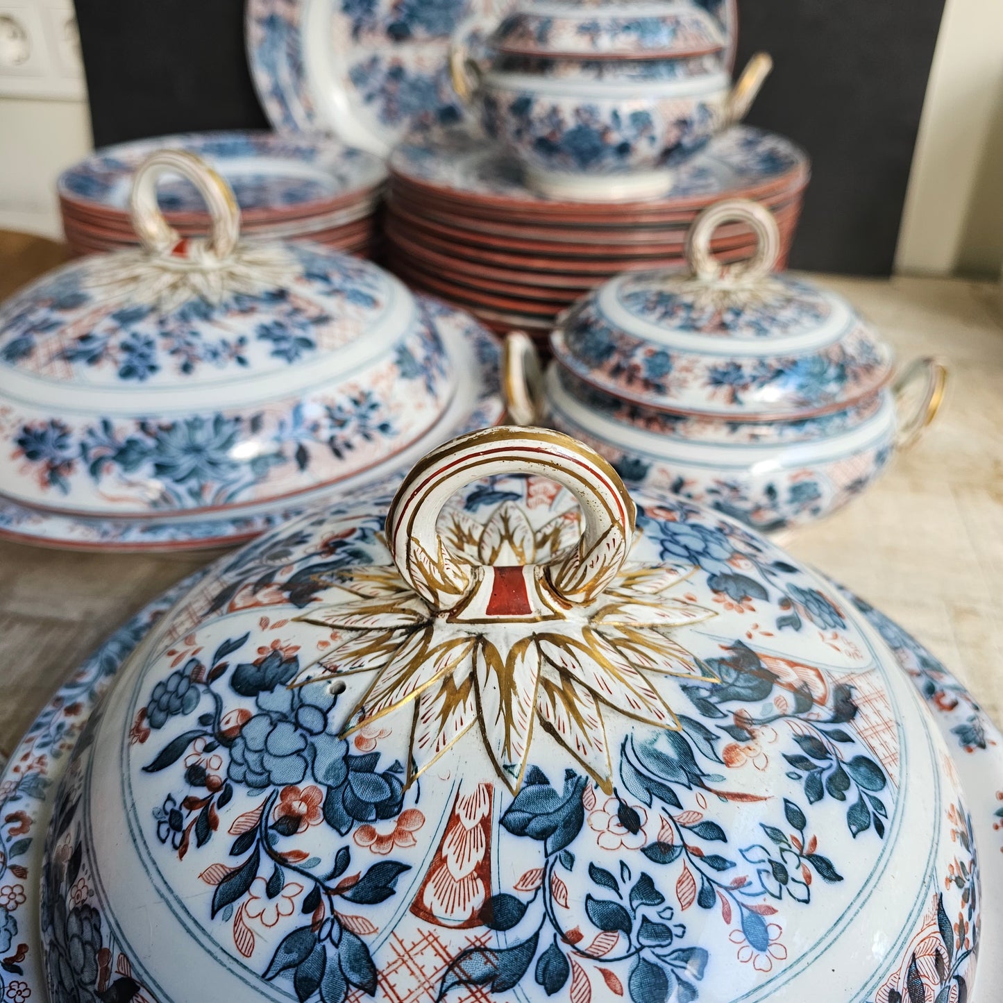Vajilla azul y teja, Wedgwood NingPo