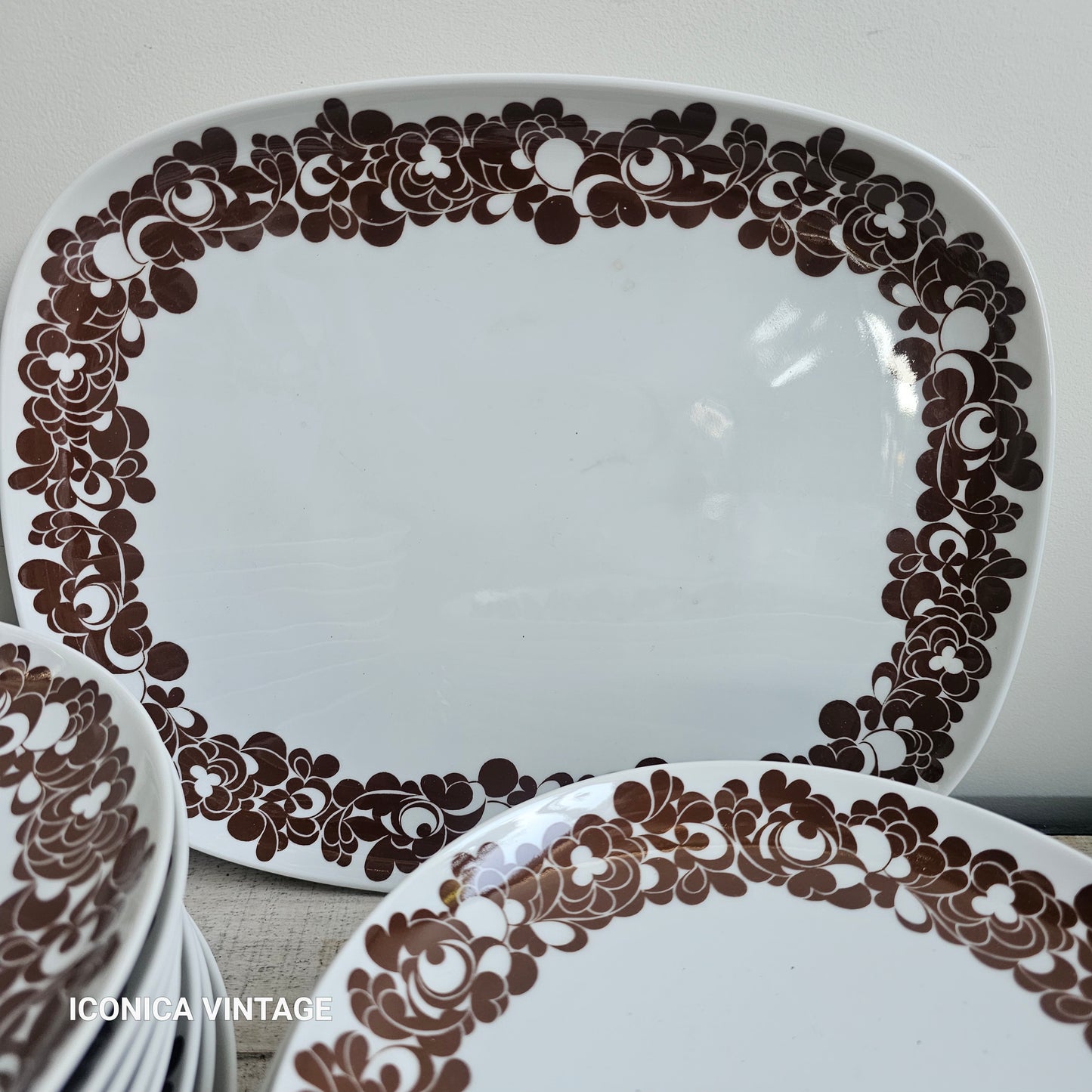 Vajilla Rosenthal gráfica, década de 1970