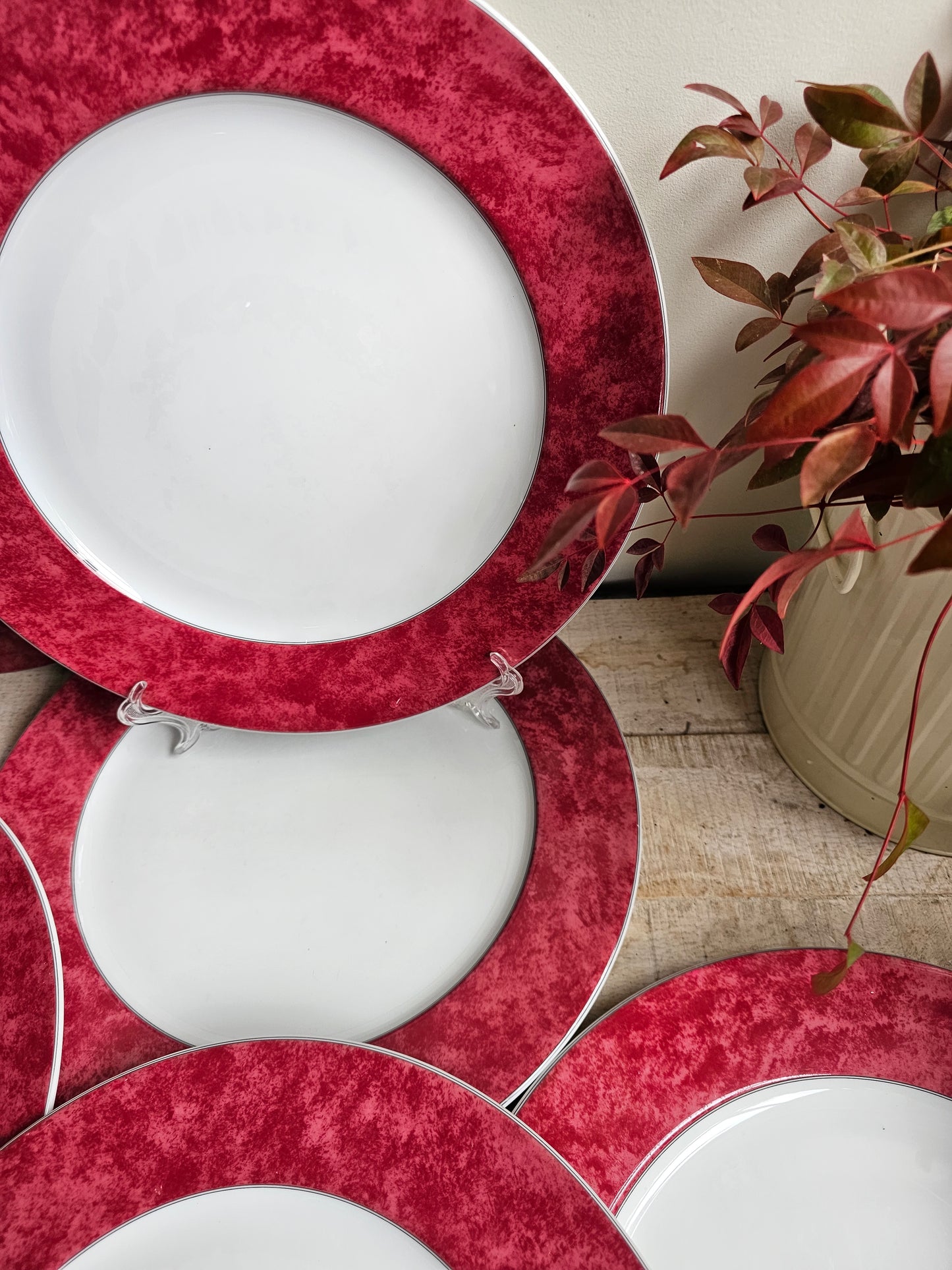 Set de 6 bajoplatos rosa marmoleado