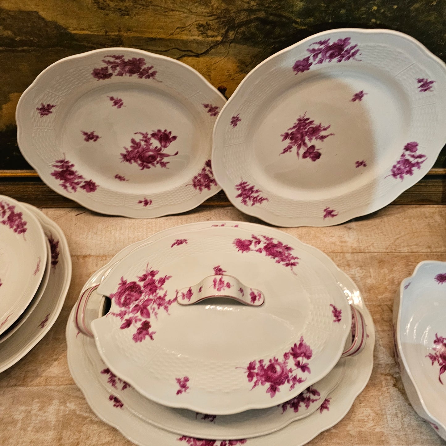 Vajilla Haviland fucsia para 12