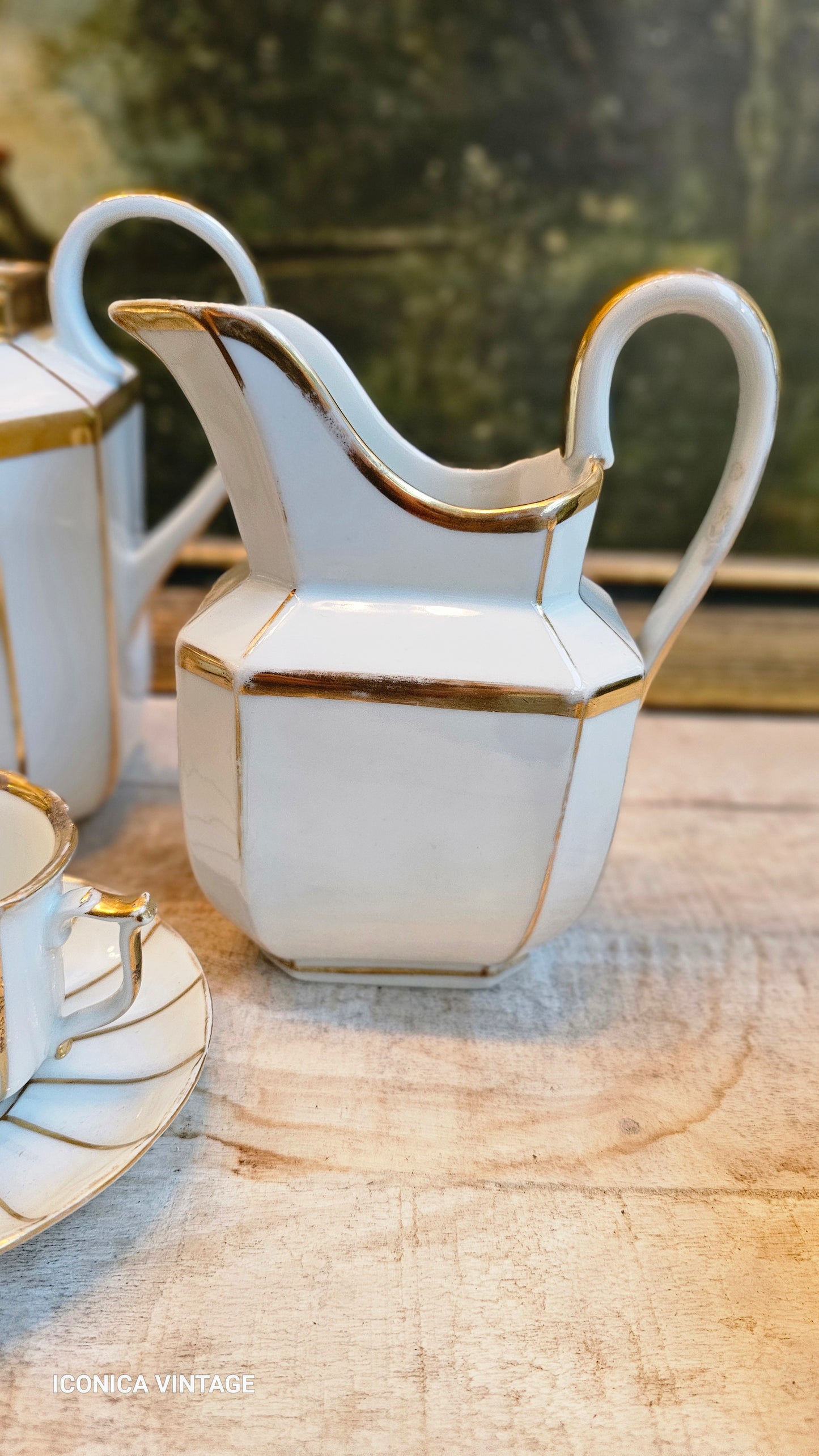 Juego de té y café de porcelana de Paris