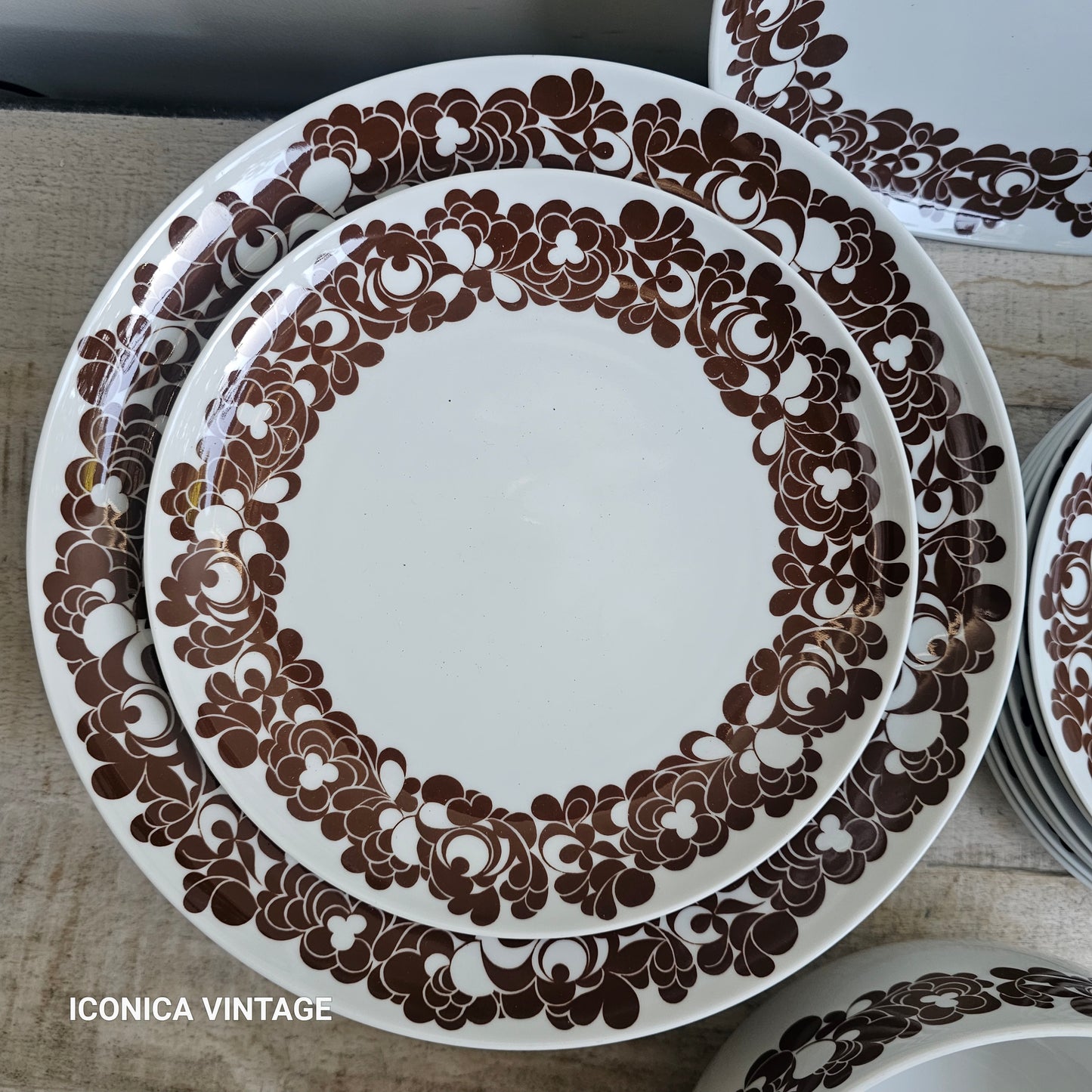 Vajilla Rosenthal gráfica, década de 1970