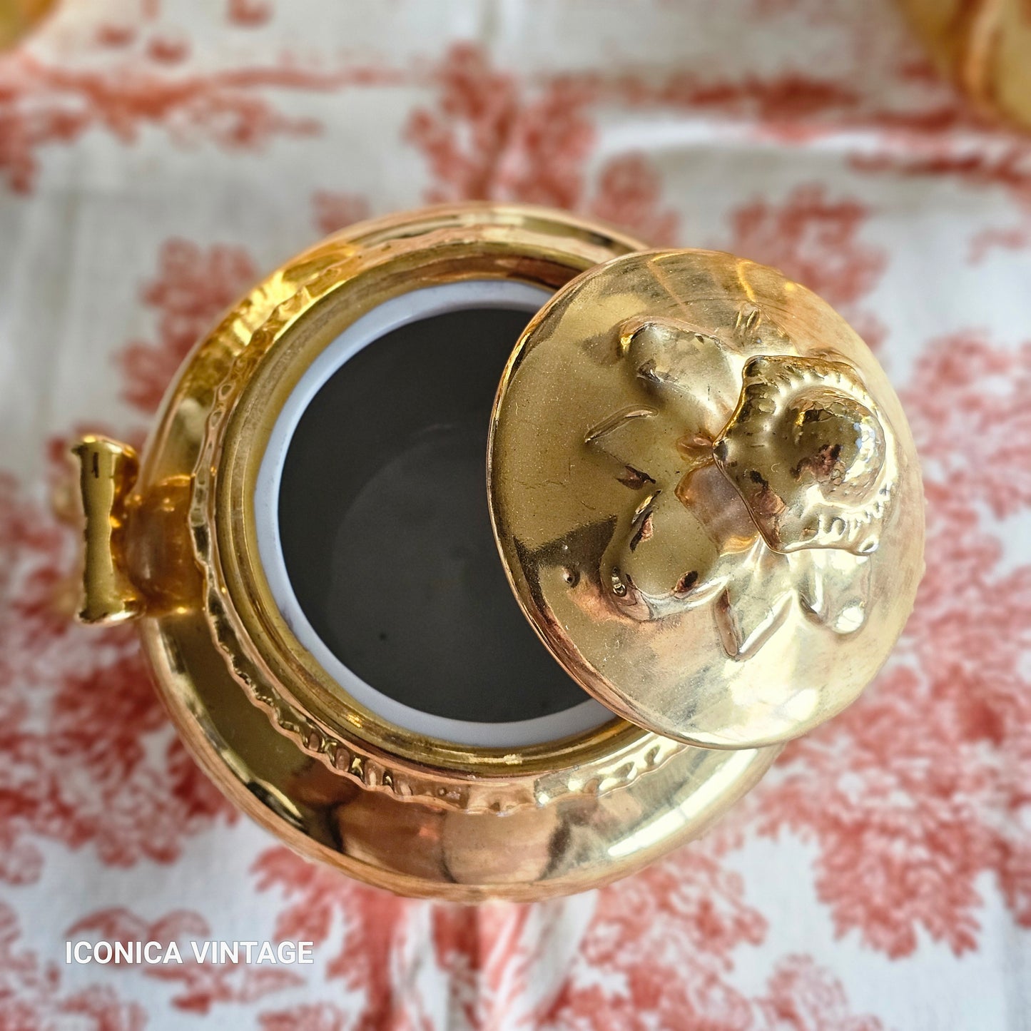 Servicio de té y café inglés dorado años 60