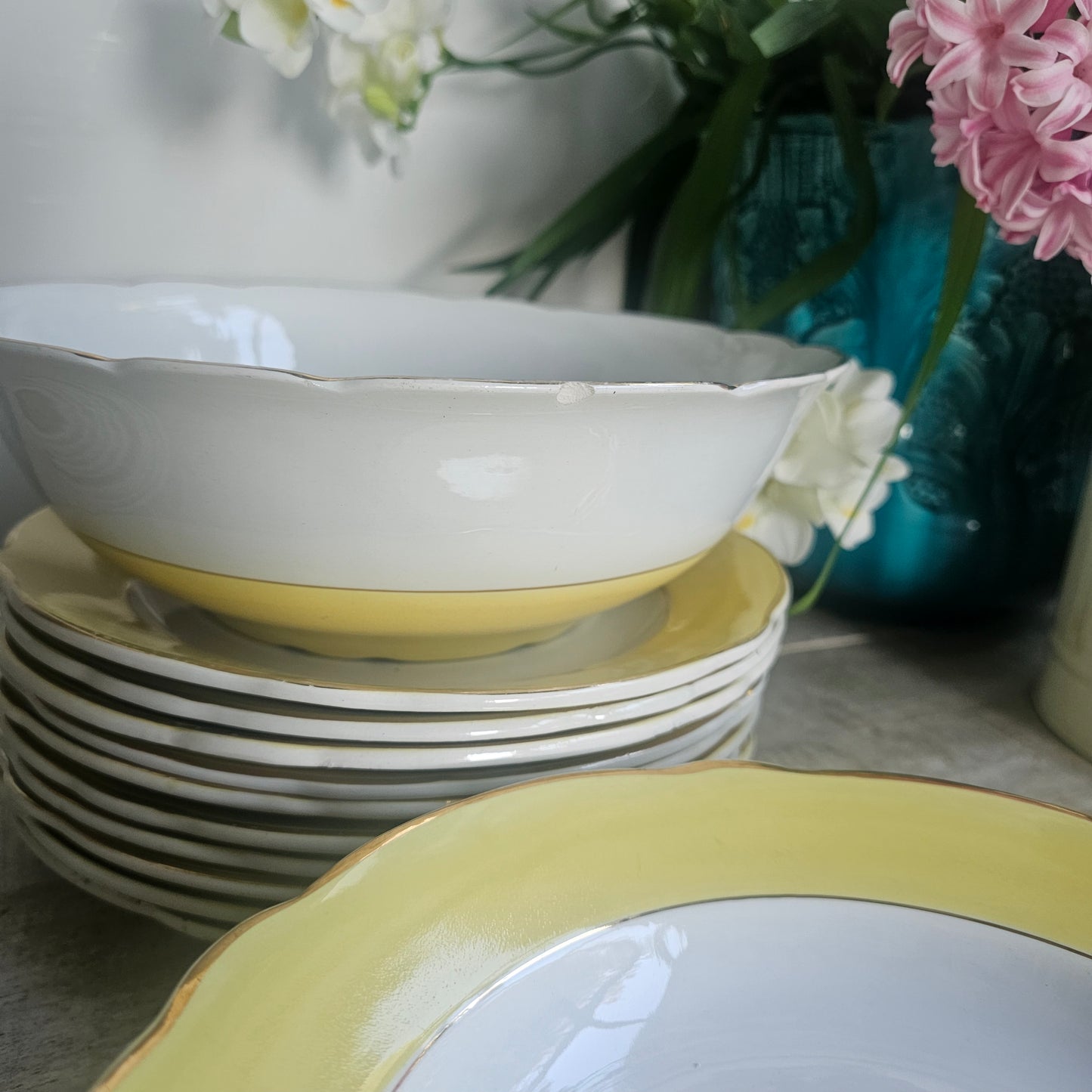 Vajilla Luneville de ala amarilla
