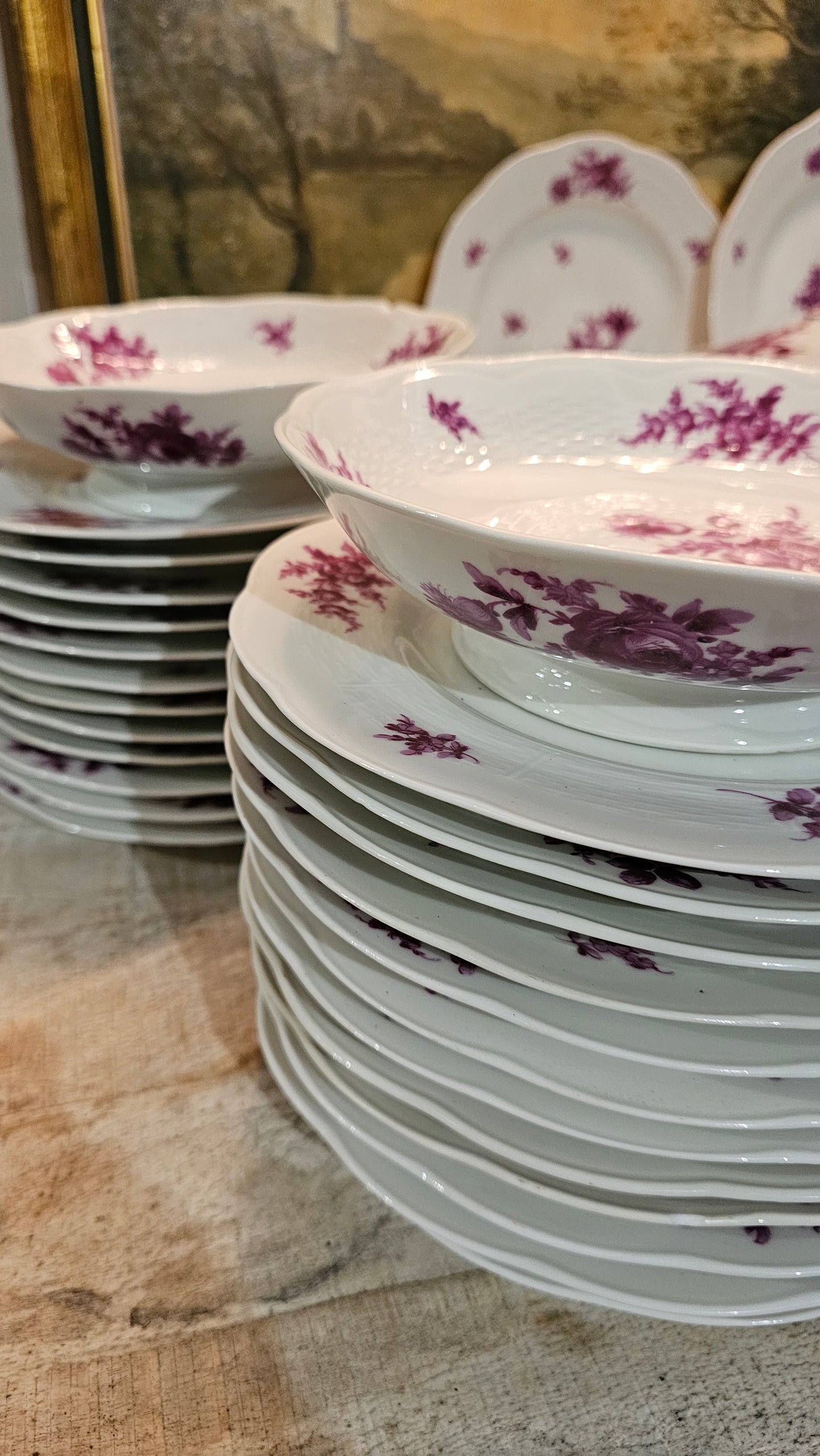 Vajilla Haviland fucsia para 12