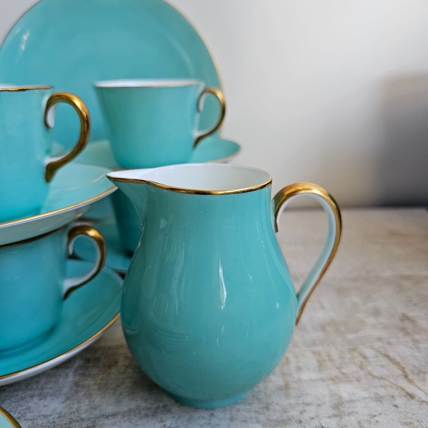 Juego de café turquesa