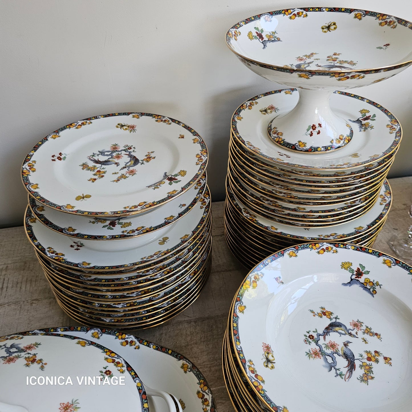La vajilla de los pájaros en porcelana de Limoges