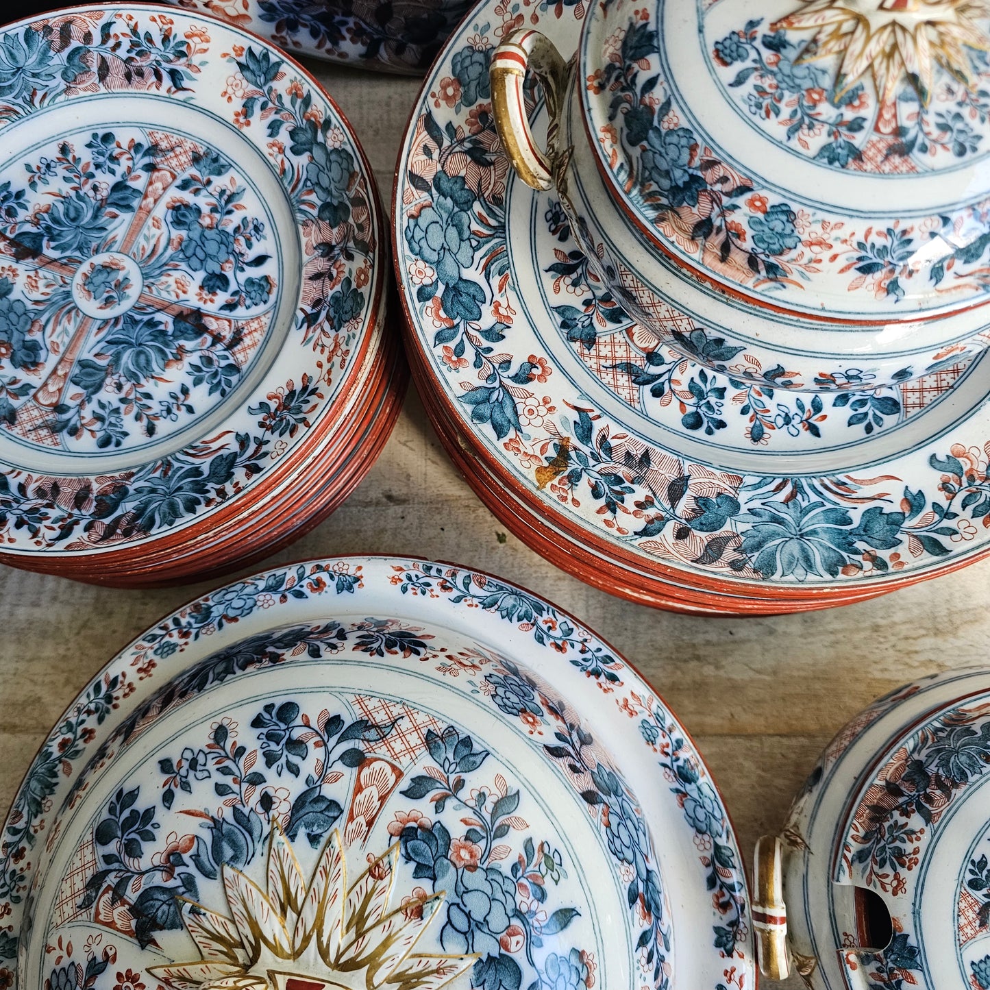 Vajilla azul y teja, Wedgwood NingPo