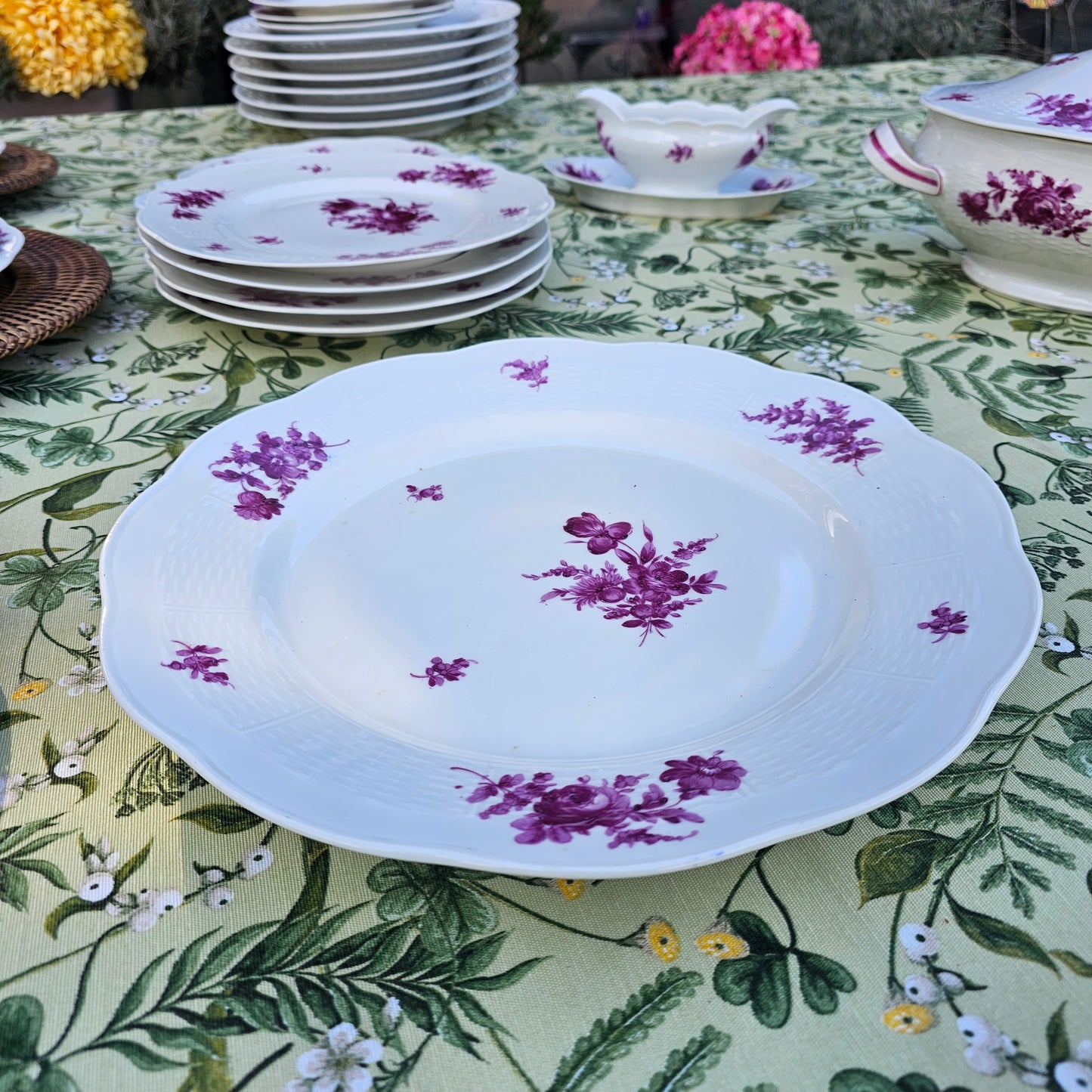 Vajilla Haviland fucsia para 12