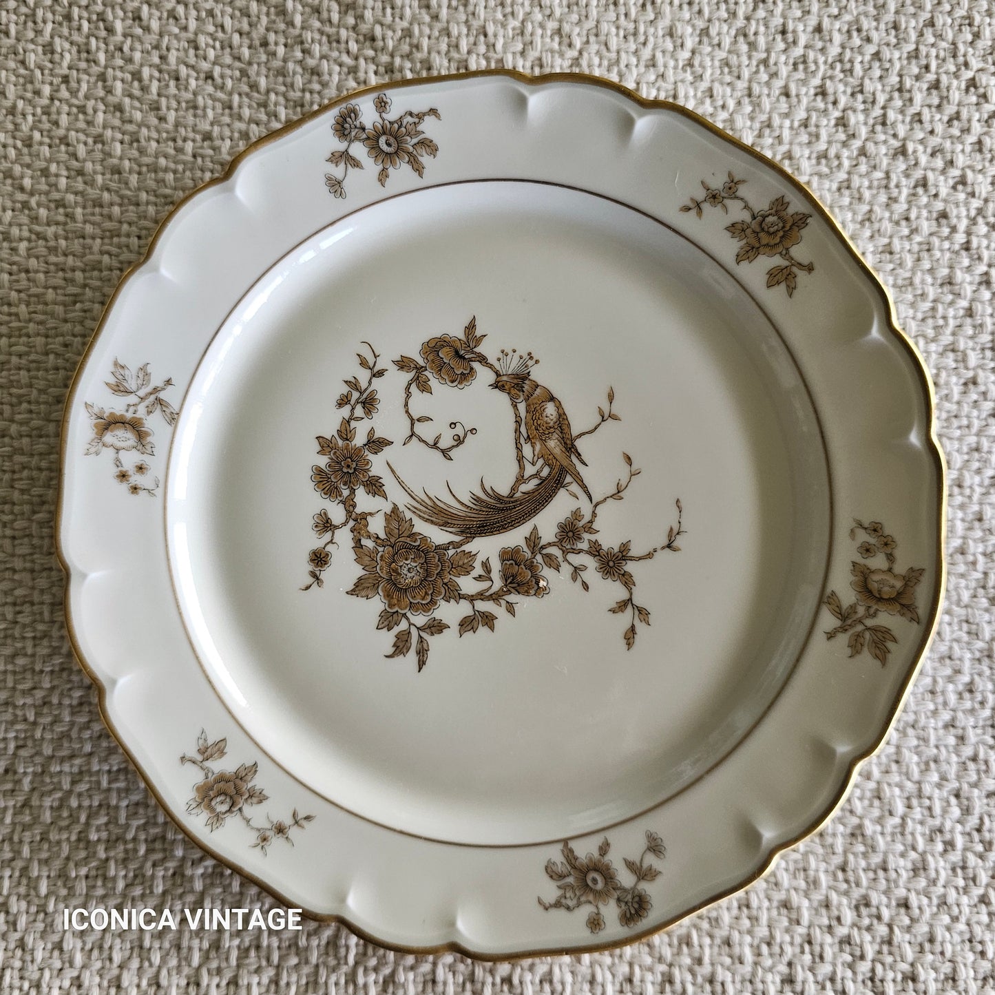 Juego de postre de porcelana de Limoges