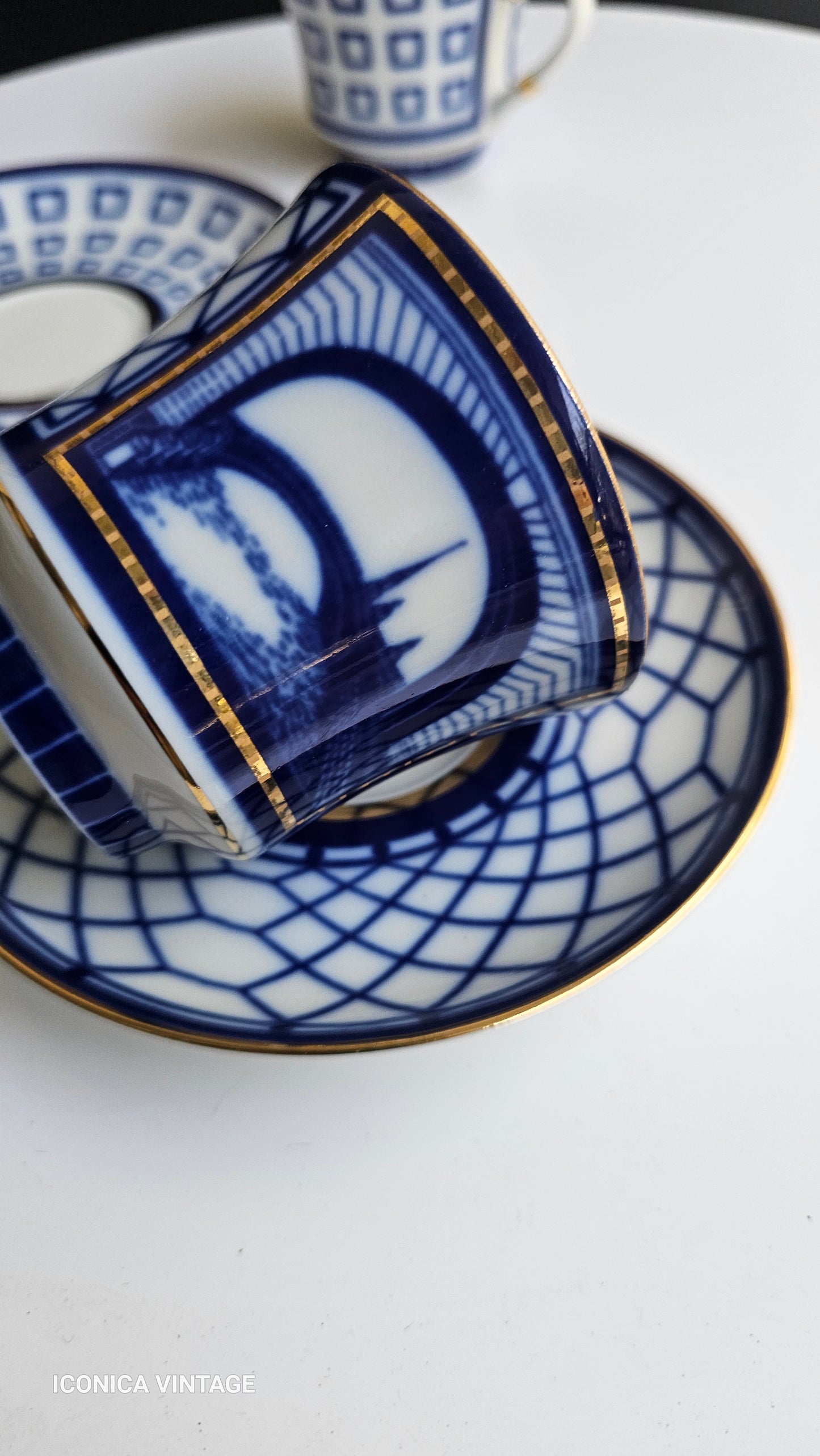 Tu y yo de porcelana rusa para café o té. Factoría Lomonosov