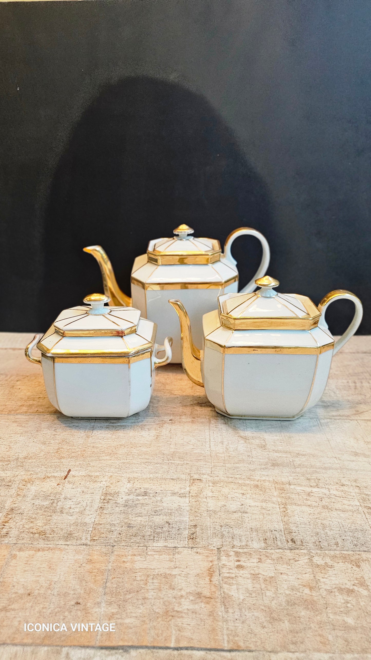 Juego de té y café de porcelana de Paris