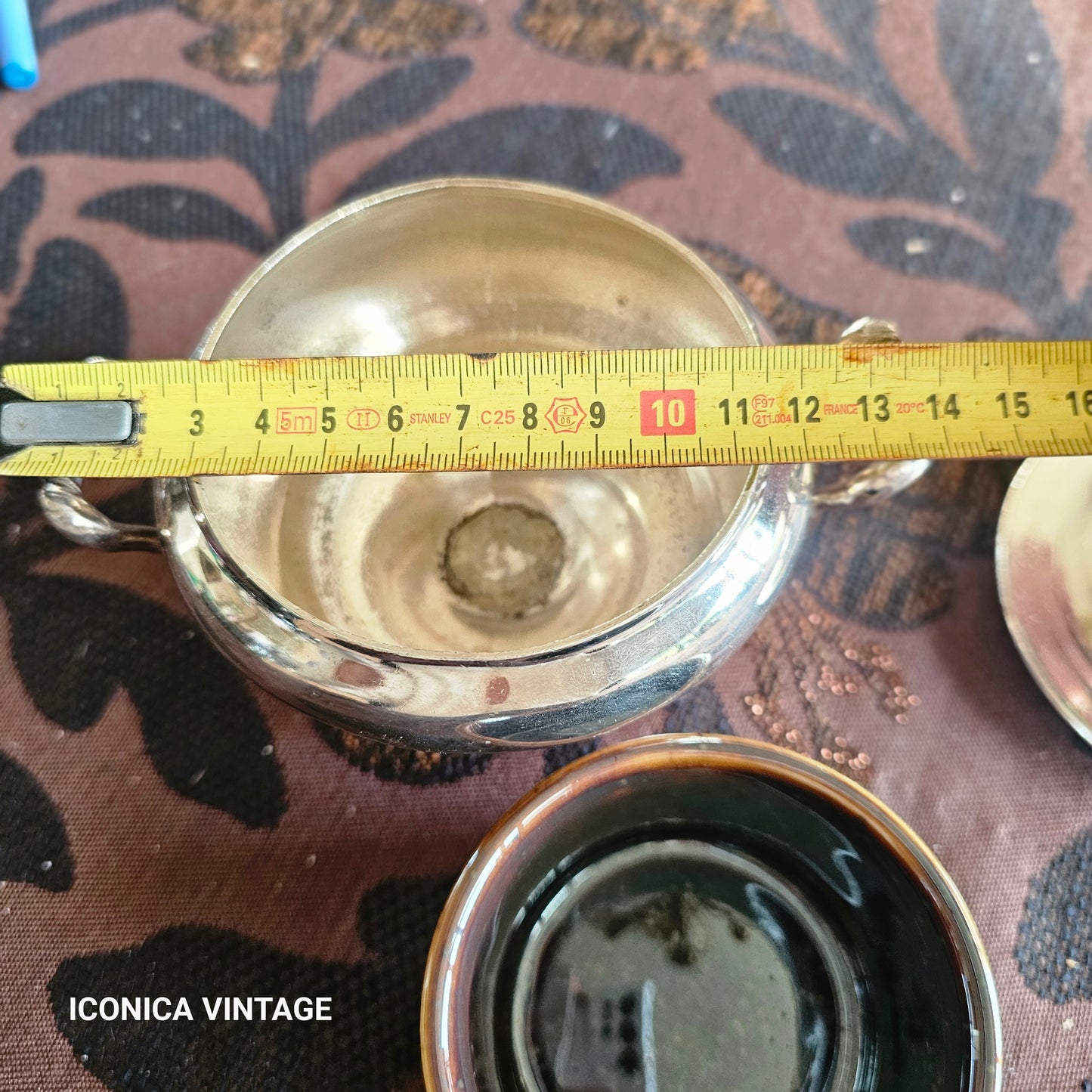 Gran Set de 12 juegos de mini soperas en metal argenté