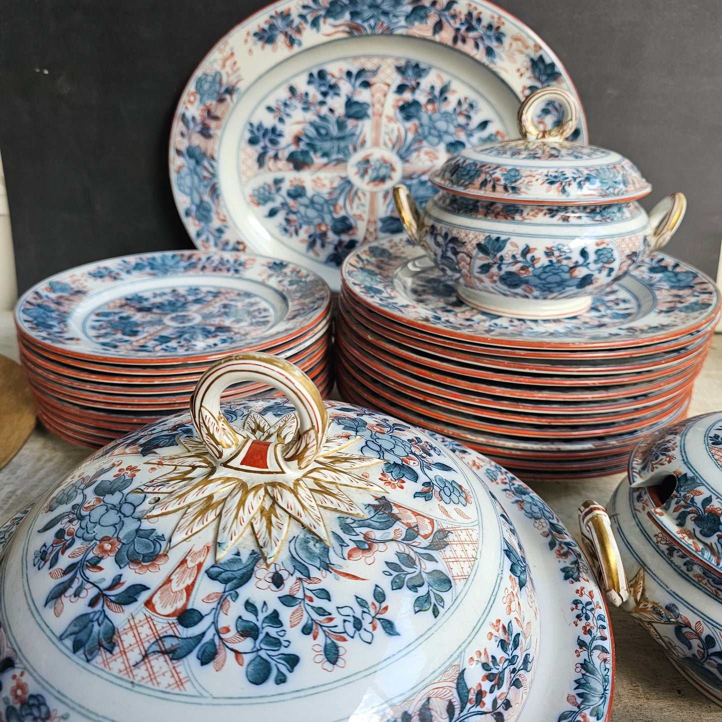 Vajilla azul y teja, Wedgwood NingPo