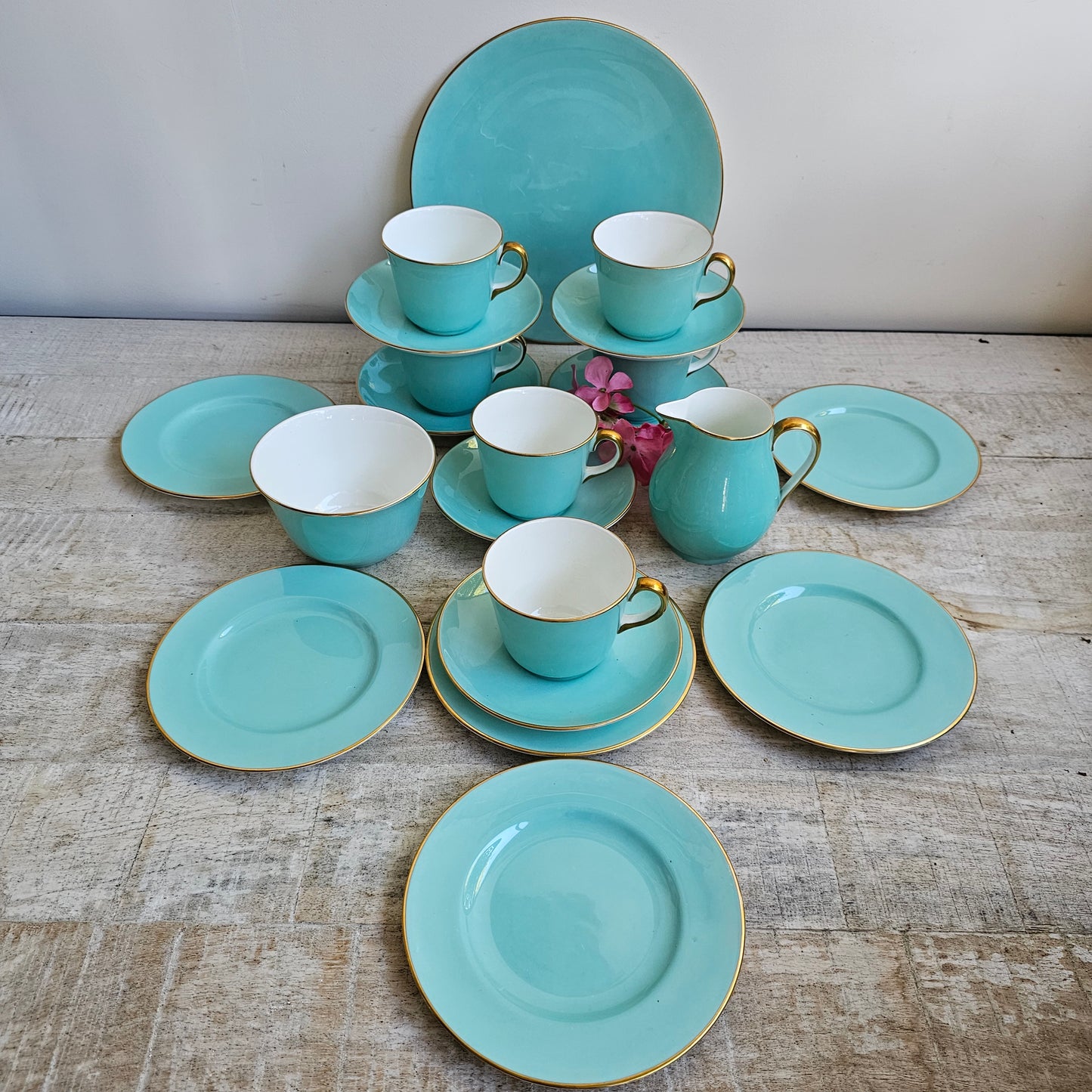 Juego de café turquesa