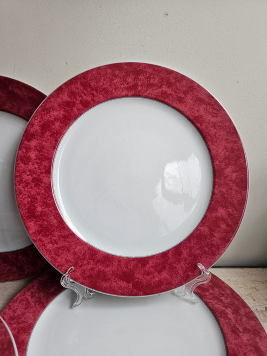 Set de 6 bajoplatos rosa marmoleado