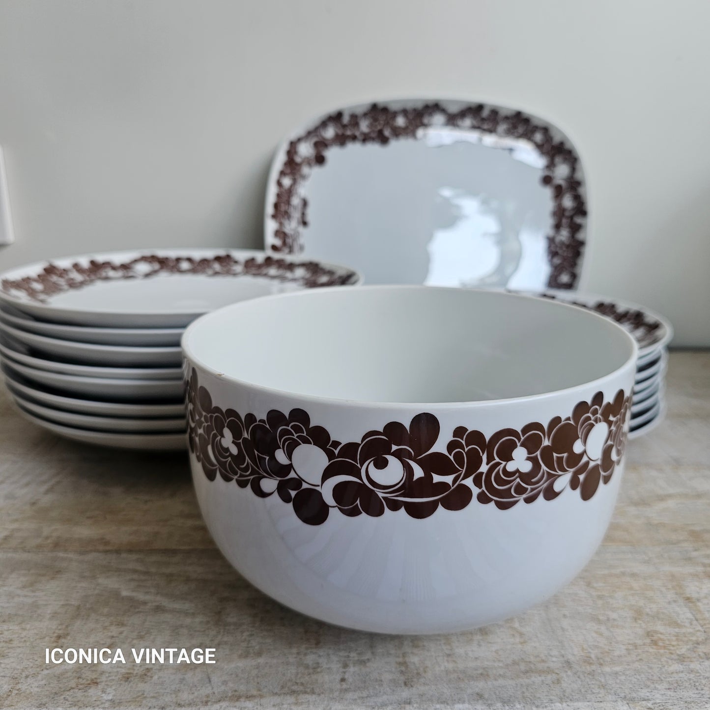 Vajilla Rosenthal gráfica, década de 1970