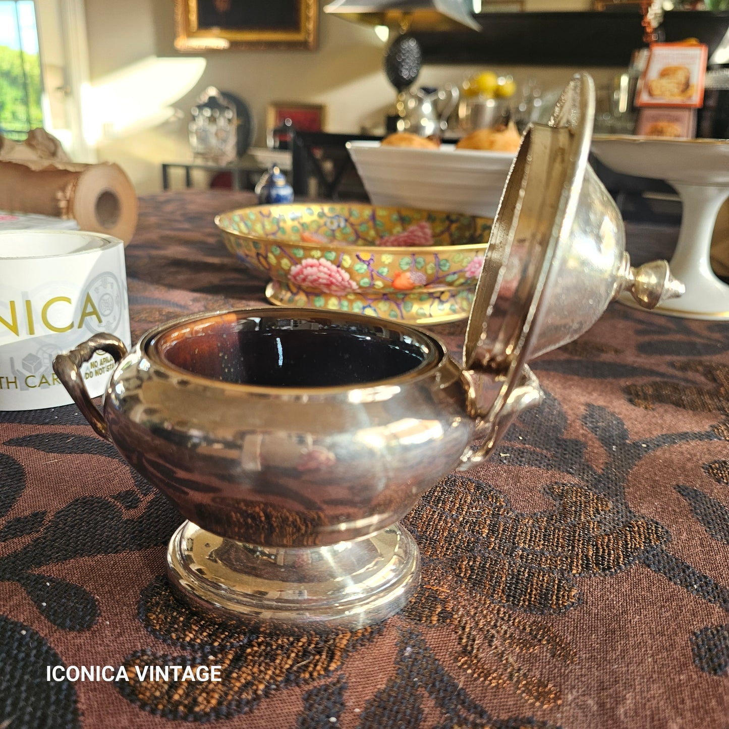 Gran Set de 12 juegos de mini soperas en metal argenté