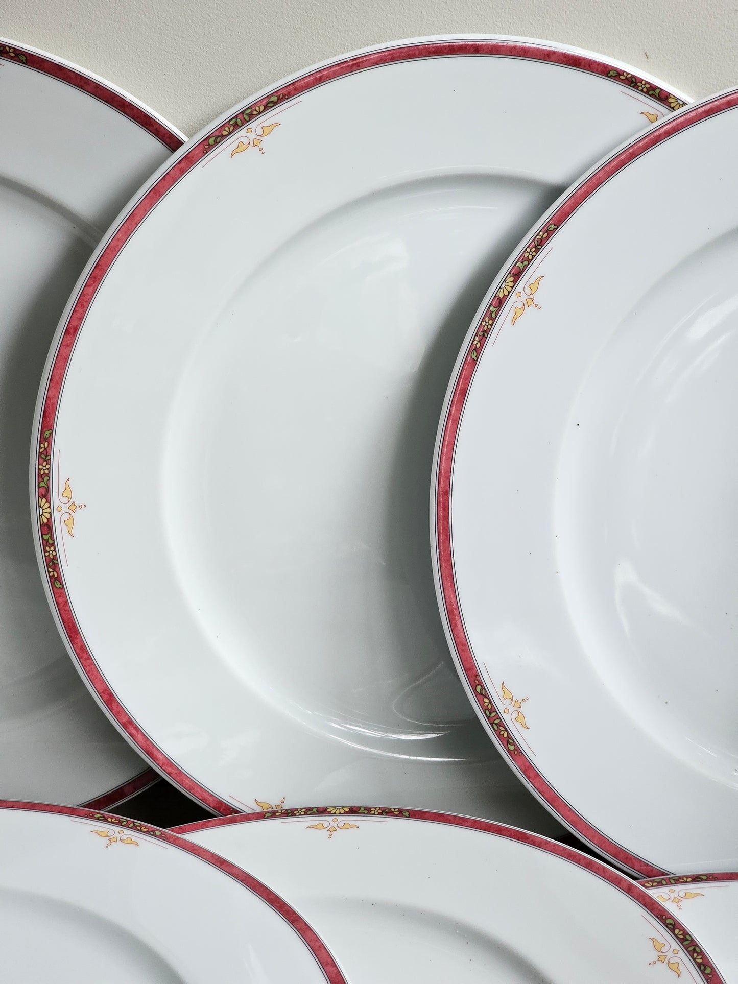 Set de 6 bajoplatos filo rosa