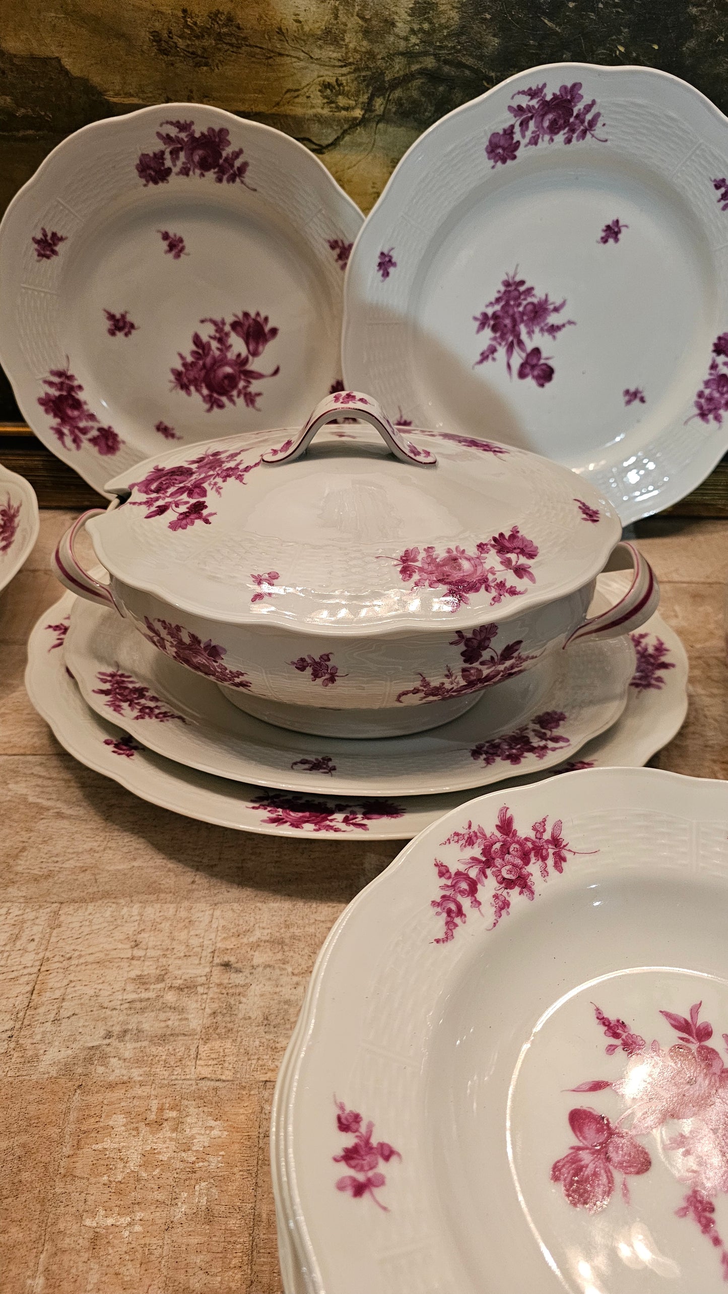 Vajilla Haviland fucsia para 12