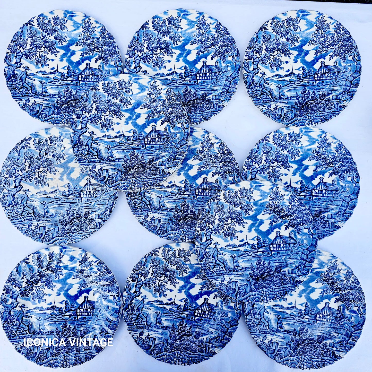 12 platos de pan Myott