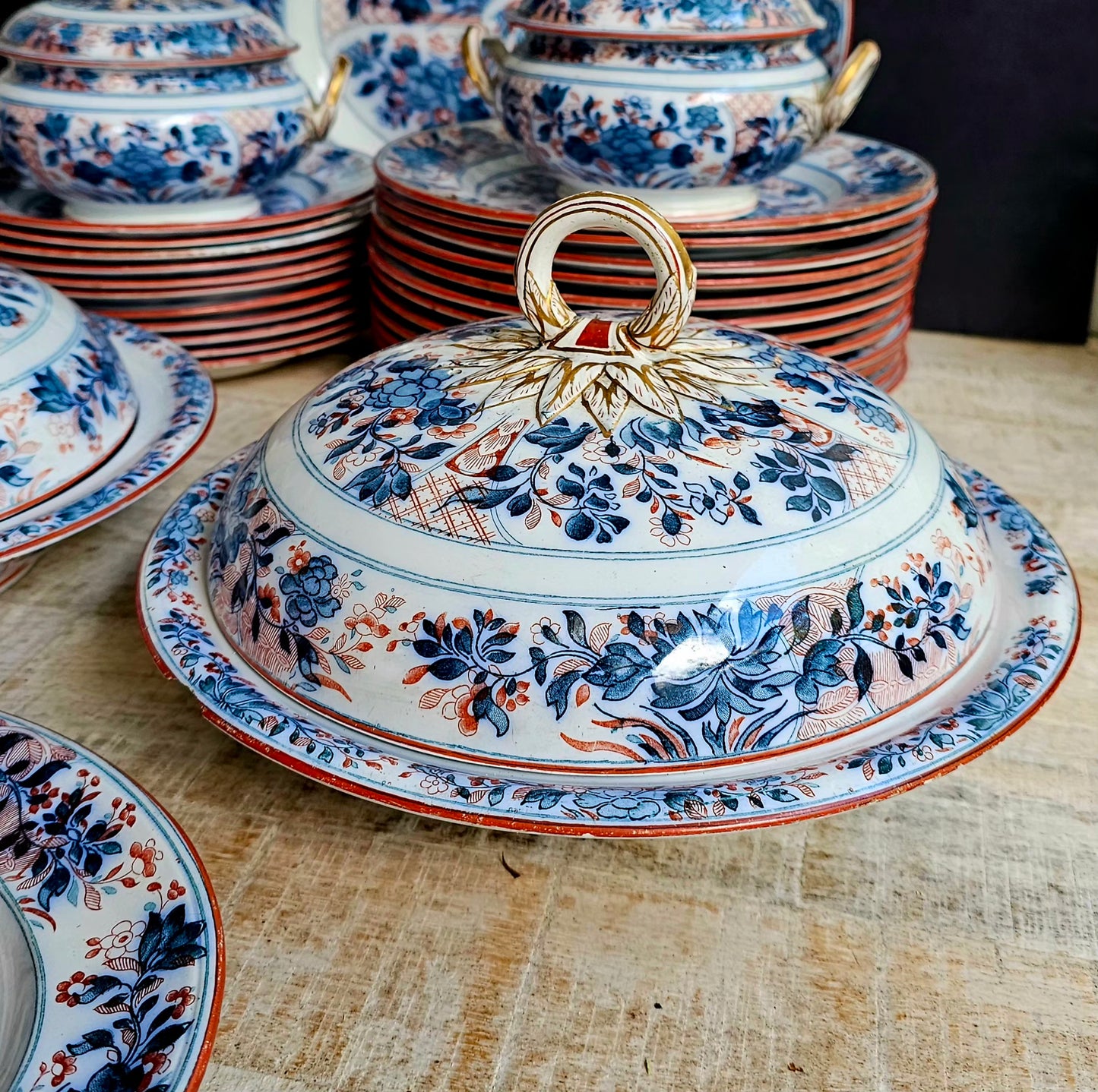 Vajilla azul y teja, Wedgwood NingPo
