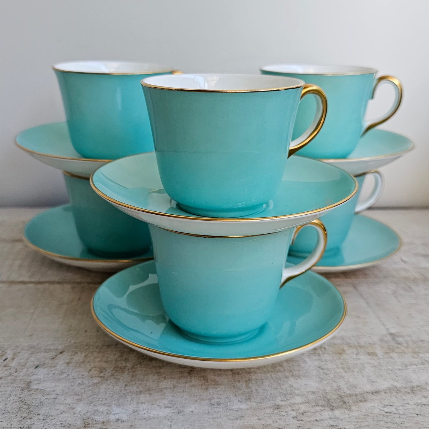 Juego de café turquesa