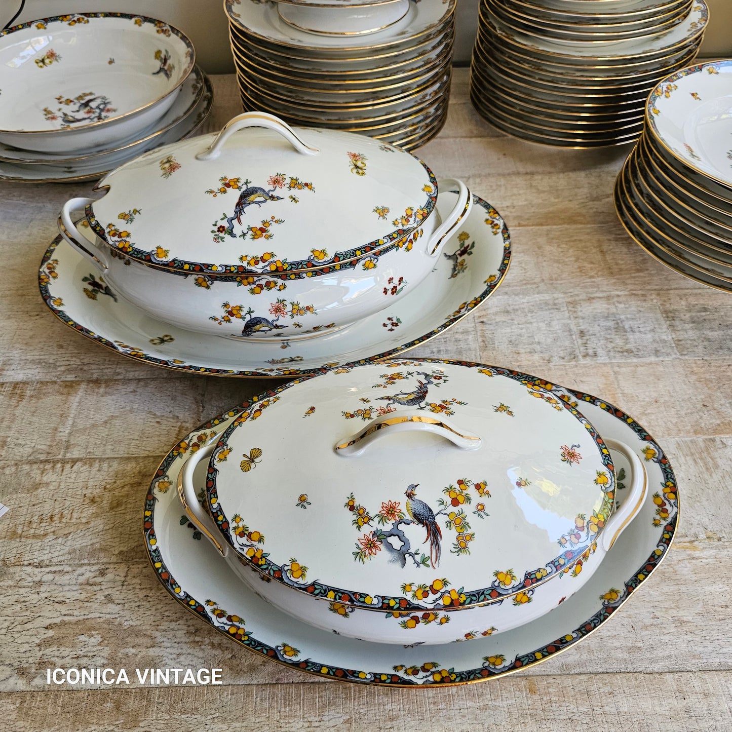 La vajilla de los pájaros en porcelana de Limoges