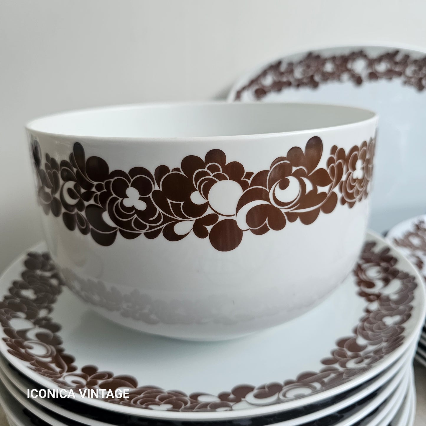 Vajilla Rosenthal gráfica, década de 1970