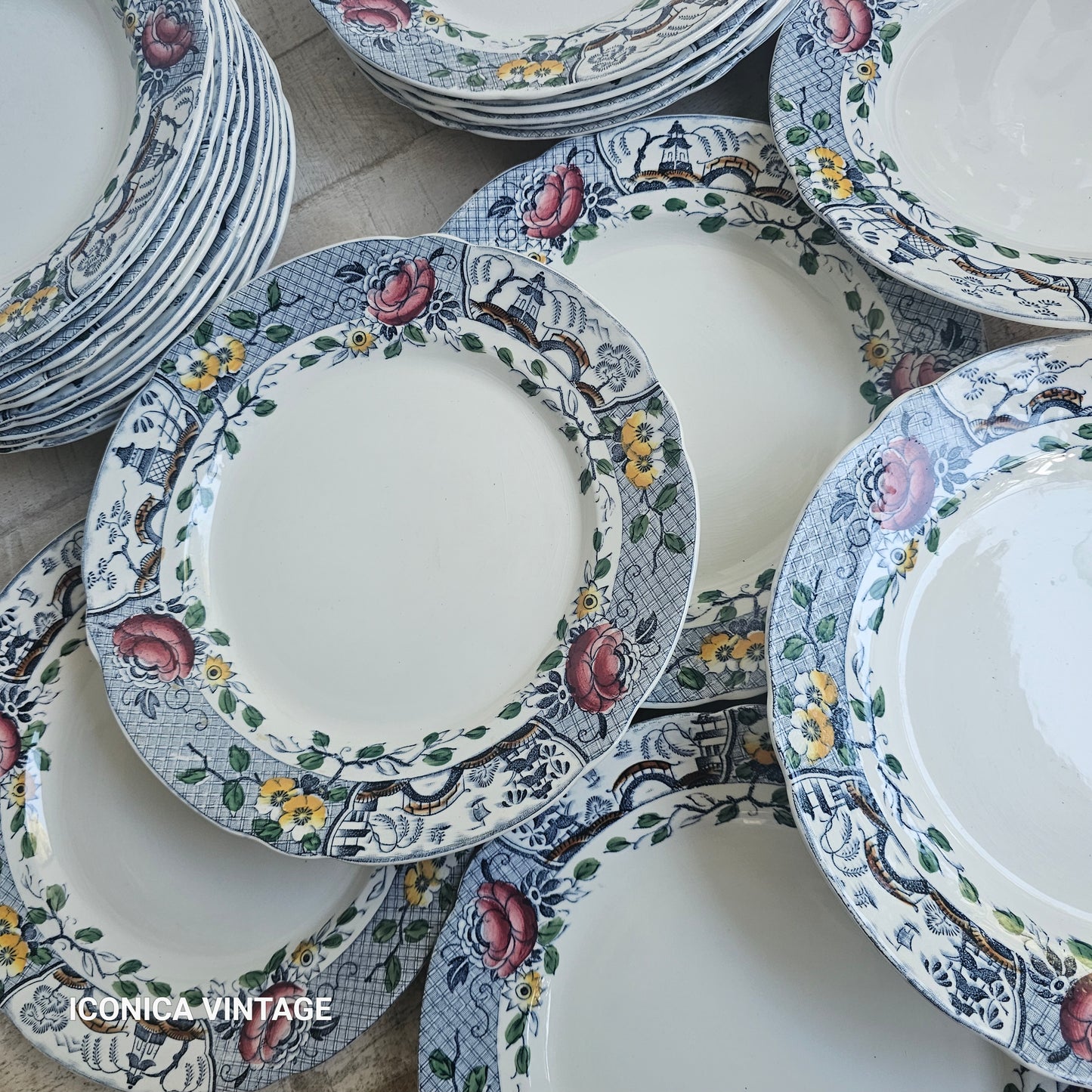 Gran juego de platos suecos década 1930